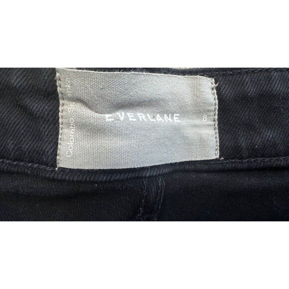 Everlane The Slim Leg Crop Pants Jeans in Black Women's Size 8 - Picture 6 of 9